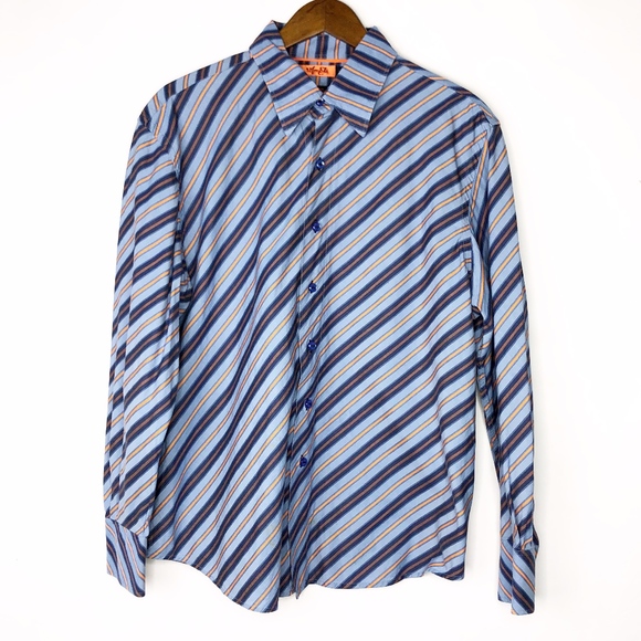 Marc Ecko Other - MARC ECKO Blue & Orange Long Sleeve Shirt - Large